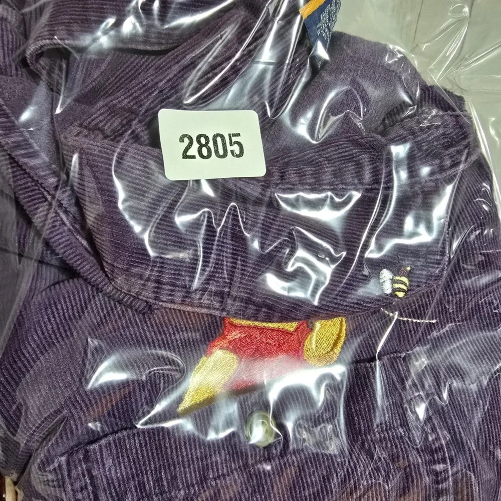 Disney Pooh Tiger Woman Purple Corduroy Button Up Shirt Sz‎ 26W/28w Vintage Y2K - Picture 10 of 10